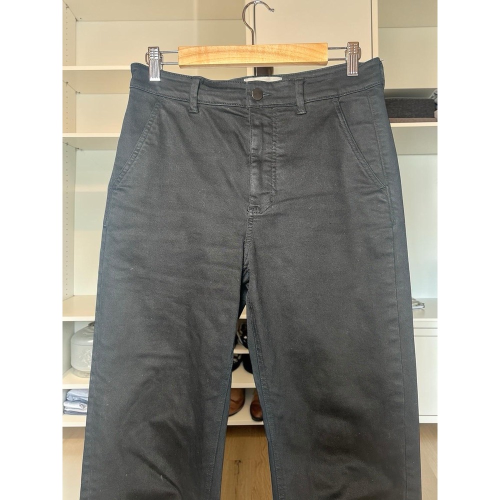 Everlane Easy Straight Crop Jeans Black High Rise Size 8 Premium Denim - Picture 3 of 9